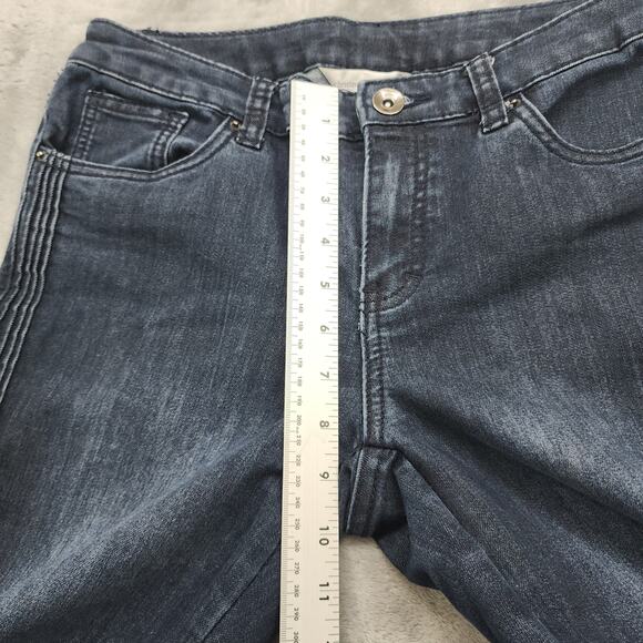 Christopher & Banks Jeans Womens 4 Low Rise Skinny Side Seam Detail Zip Hem - Picture 8 of 11